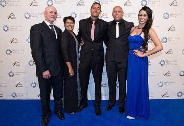 Giorgos Kyrgios with his family.